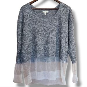 Silence + Noise Tulle Trim Sweater